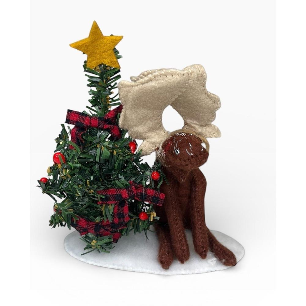 ANNALEE WINTER WOODS MOOSE 760422 w/ TREE  Christmas Decor 2022 DOLL‎